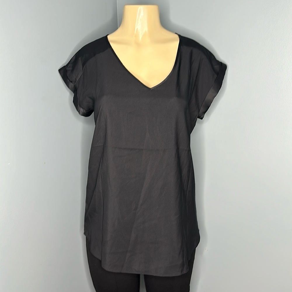 Express black silky blouse size M sleeves
